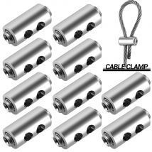10 stücke 2/3mm Draht Seil Klemme Edelstahl Kabel Clip Verschluss Einstellbare Schraube Kupfer Metall Leuchte Sling Befestigung zubehör