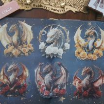 18pcs Magic World Dragon Phoenix Pegasus Style PVC Sticker Scrapbooking DIY Gift Label Decoration Tag