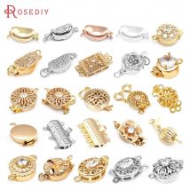 18-karatowe złoto Kolor Mosiężne naszyjniki Bransoletki Połącz zapięcia Wysokiej jakości materiały do ​​wyrobu biżuterii Diy Akcesoria do naszyjników dla kobiet