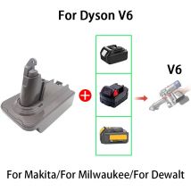 Li-Ion Batterie Adapter MT18V6 MIL18V6 DW20V6 Für Makita BL1830 Für Milwaukee Für Dewalt Fit Für Dyson V6 Serie Staubsauger