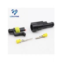 5kits Flame retardancy 1P auto connector waterproof automotive Wire Connector Plug 1 Pins Electrical Car Motorcycle HID