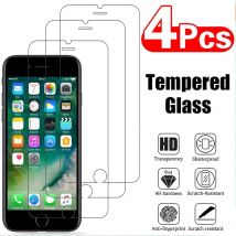 Vetro protettivo HD per iPhone SE 2020/SE 2022/iPhone 6 6S 7 8 Plus 2/4 pezzi Proteggi schermo trasparente 9H