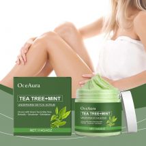 Teebaum-Reinigung, Achsel-Peeling, Peeling frischer Duft, reduziert Gerüche, verbessert Stumpfheit, lindert lokales Melanin, Körperpflege-Peeling