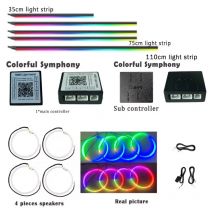 18 in 1 22 in 1 Atmosphäre Lichter Teil Led 213 Farbe Symphonie Haupt Controller Sub Controller Lautsprecher 35 cm 75 cm 110 cm Licht Streifen