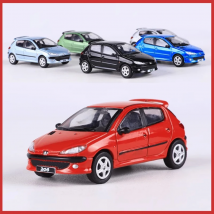 SHADOW Diecast Peugeot 206 5-türiges Legierungsautomodell im Maßstab 1:64, statische Sammlung, dekoriert, Weihnachtsgeschenke, Spielzeug