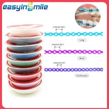 15 Fuß/Rolle Dentalmaterial für Ortho Power Chain Superelastisches Gummiband Ultra Spule für Zahnspangen Close/Short//Long Easyinsmile
