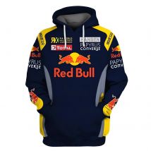 2025 Nuova primavera e autunno Red Bull Felpa con cappuccio Street Fashion 3D stampato Pullover da uomo Abbigliamento sportivo da esterno Tuta da corsa