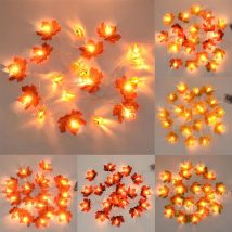 3m künstliche Ahornblätter führten Lichterkette Kürbis Herbst girlande Lichterketten für Thanksgiving-Party DIY Hochzeit Wohnkultur