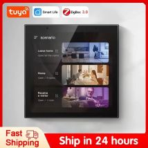 Tuya Zentrale Steuerung Panel Zigbee Englisch Zentrale Steuerung Smart Home Host Hintergrund Musik Stimme Zentrale Steuerung Tuya Smart Leben