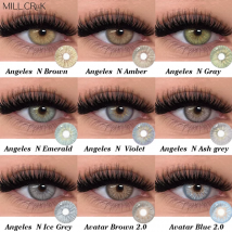 MILL CREEK 2Pcs Colored Contact Lenses with Prescription Brown Lens Health & beauty Blue Natural Soft Contact Lens Fast Shipping