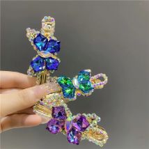 Transparente Kristall Schmetterling Frühling Clips Haarspangen Haarnadeln Royal Elf Diamant Prinzessin Hochzeit Kopfschmuck Haarnadeln Großhandel
