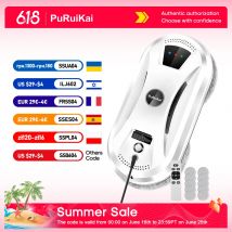 PuRuiKai-Robot aspirador ultrafino para limpieza de ventanas, limpiador de ventanas, Control remoto de vidrio eléctrico para el hogar