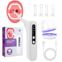Electronic Vacuum Tonsil Stone Remover Kit LED Light 3 Suction Modes Tonsil Stone Cleaner Mouth Cleaning Tool Oral Fresh Care