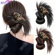 Low Synthetic Bun Ponytail Hair Natural Fluffy Claw Clip Chignon Hair For Women Lazy Bun Wig Bag Hair Accessories For Daily Use