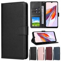Brieftasche Karte Slot Stehen Magnetische Flip Leder Fall Für Xiaomi Redmi 13C 12 12C 10 10C 9 9A 9C 9T Poco X6 C65 M6 Pro X5 M5s 13T