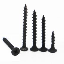 20pcs Black Fibreboard Carbon Steel Flat Countersunk Head Screws Cross Self-tapping Wood Screw M3.5 M4