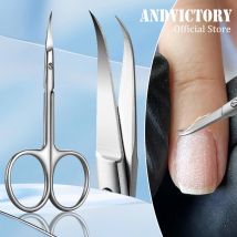 1 Stück Nagelhautschere im russischen Stil, scharfe Präzision, gebogene Spitze, abgestorbene Nagelhautschere und Hangnail-Schere, professioneller Nagelhautschneider