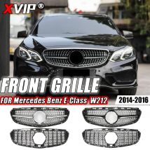 XVIP Front glänzend schwarz Stil GTR Stil Stoßstangengrill für Mercedes Benz E W212 E300 E350 E400 2014–16 Racing Grille im Chrom-Stil