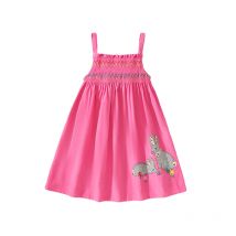 Kleine Mädchen Mädchen ärmelloses Kleid Tier Kaninchen Applikationen Sommerkleider für Mädchen Strand schöne Kleider Kinder elegantes Kleid
