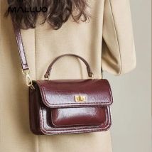 Women's Genuine Cow Leather Shoulder Bags Ladies Fashion Versatile Designer Luxury Crossbody Bag Female Retro Handbags for lady