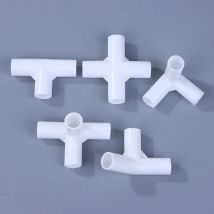 10PCS 12 millimetri di Plastica Bianco Tubo Connettore FAI DA TE Scaffale Tenda Giunto Fisso Raccordo Tee A Quattro Vie Gomito Dritto Armadio Gancio Comune