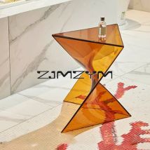 Acryl Sofa Beistell tisch Wohnzimmer transparent geometrischen Couch tisch minimalist ischen Nachttisch Eck tisch Möbel