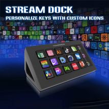 Klawiatura Stream Deck z wyświetlaczem LCD, 15 przycisków, kontroler do tworzenia zawartości na żywo dla Windows, MacOS, Android, iOS, inteligentne akcesoria