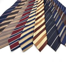 8 cm Neue Mode Streifen männer Krawatte Klassische Polyester Helle Krawatte Business Treffen Formale Krawatte Zubehör Täglichen Verschleiß krawatte