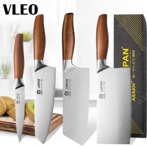 VLEO Japanisches professionelles Kochmesser aus Edelstahl zum Hacken von Fleischbeil, Obstpeeling, Schneiden, Ausbeinmesser, Küchenwerkzeug