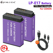 PALO 1800mAh LP-E17 USB Type C LPE17 LP E17 Battery for Canon EOS RP 200 250D M3 M5 M6 750D 760D T6i T6s 800D 8000D 77D Kiss X8i