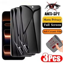 3Pcs Matte Privacy Ceramic Film For Samsung A56 5G A17 A16 A55 A54 A53 A35 A36 A52 S25 Ultra S24 FE Anti-Spy Screen Protector