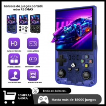 Consola de videojuegos portátil Retro R36 MAX, código abierto, 128GB, pantalla IPS de 4,0 pulgadas, sistema Linux, más de 18000 reproductor de vídeo portátil de bolsillo
