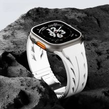 Ultra-Silikon-Armband in Größe geschnitten für Apple Watch 45 mm 44 mm 42 mm Premium-Armband für Iwatch Ultra 2 1 49 mm Serie 9 8 7 Se 6 5 4