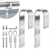 CP-SETUNO ganci di montaggio per pannelli solari da 2 pezzi, alluminio, gancio di montaggio universale per pannelli solari, per il montaggio di pannelli solari su balconcini