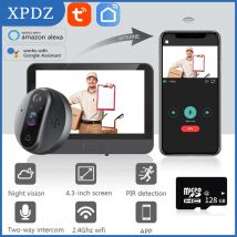 Tuya Smart Video Türklingel Guckloch Kamera Viewer Home Security Zwei-weg Audio 1080 HD Nachtsicht WiFi Tür Glocke monitor