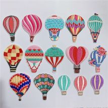 10PCS Cartoon Ballon Patches Kleidung Stickerei Eisen Auf Applique Floral für Kinder Kleid Günstige Patches Für DIY