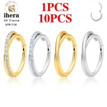 G23 Titan ASTM F136 Nasenringe 16G CZ Zirkon Damen Ohr Tragus Knorpel Ohrringe Clicker Septum Ringe Piercing Schmuck