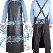 SUNYUE Verstellbarer Rückengurt für die Fellpflege von Geschirrspüler, Metzgerhunden, chemikalienbeständig, dickere Schürze, Schwarz