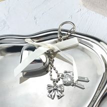 Schmetterling Herz Anhänger Handyanhänger Schwarzes Seil Perlen Schlüsselanhänger Modische Schleifen Schlüsselanhänger Ornament für Handys Schlüsselanhänger