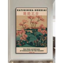 Goldfish Lotus Japanese Art Poster Hokusai Ohara Koson Japanese Wall Art Retro Canvas Painting Living Room Decoration No Frame