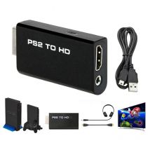 Convertitore audio video compatibile da PS2 a HDMI 480i/480p/576i con uscita audio da 3,5 mm Supporta tutte le modalità di visualizzazione PS2 a HD