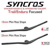 SYNCROS HIXON IC SL INTEGRIERTER COCKPIT Trail/Enduro fokussiert 15/25 mm Mini Rise Shape Stem 4 ° /5 °   40/50 mm Fahrrad MTB-Lenker