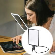 3X freihändige Lupe mit 50 LED-Leuchten, große Seitenlupe für Senioren, Sehbehinderte, Lesen, Reparieren, Nähen