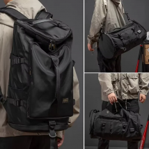 Gym Travel Backpack Black Round Bag for Men Women Casual Outdoor Sports Shoulder Crossbody Bag Training itness Weekender Duffel