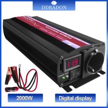 Inverter a onda sinusoidale pura 1000W 1600W 2000W DC 12V AC 220V 50Hz Inverter di potenza spina ue convertitore per auto domestico energia solare