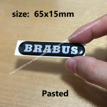 65x15mm Car Pasted Emblem Badge Sticker for Brabus w204 w205 GLC w253 G63 G65 W463 G500 G350 CLA w464 w221 w213 w206 w212 GLS ML