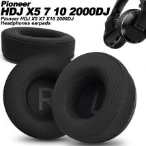 Kopfhörerpolster für Pioneer HDJ X7/X5/X10/2000DJ Ersatz-Ohrpolster Mesh-Tuch Memory Covers Schwamm Soft Protein
