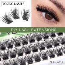 YOUNG LASH DIY rzęsy klaster przedłużanie rzęs C D Curl Premade wentylatory objętości rosyjskie
