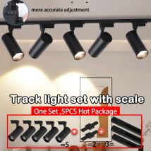 Zestaw szynoprzewodów z podziałką, oświetlenie szynowe, lampa szynowa, reflektor sufitowy LED, oświetlenie kuchenne, oświetlenie sklepu odzieżowego, oświetlenie szynowe do domu, lampa ścienna.