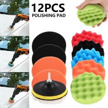12 stücke 5 Zoll Polieren Pads Set Schwamm Universal Wiederverwendbare Polieren Wachsen Polieren Kit Auto Detail Schaum Polierer Befestigung für